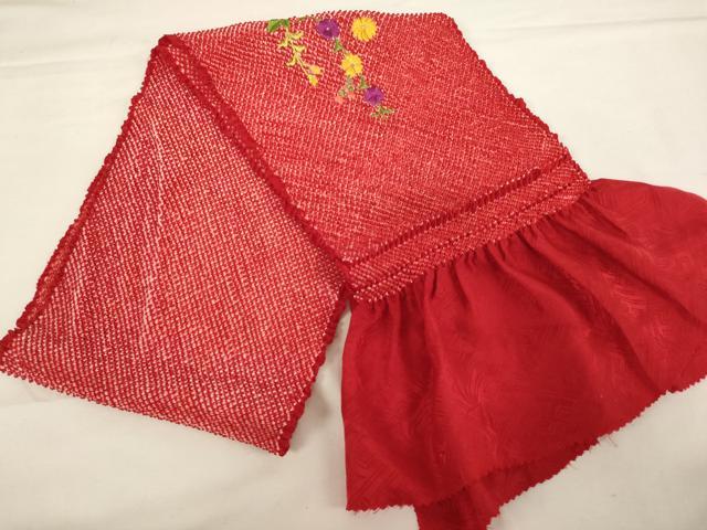 平和屋着物∵七五三　女の子　和装小物　帯締め・帯揚げセット　総絞り　刺繍　丸ぐ...