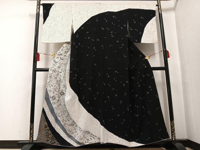 平和屋着物●訪問着　刺繍　草花文　金糸　正絹　逸品　AABF6941ph
