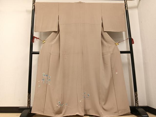 Rakuten - 平和屋着物●本加賀友禅作家　白坂幸蔵　色留訪問着　葡萄蔦の葉文　正絹　逸品　AABF6942ph