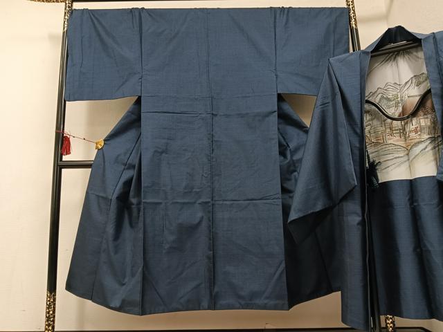 平和屋着物●男性　本場大島紬　アンサンブル　100亀甲　総詰め　正絹　逸品　AABF6955ph