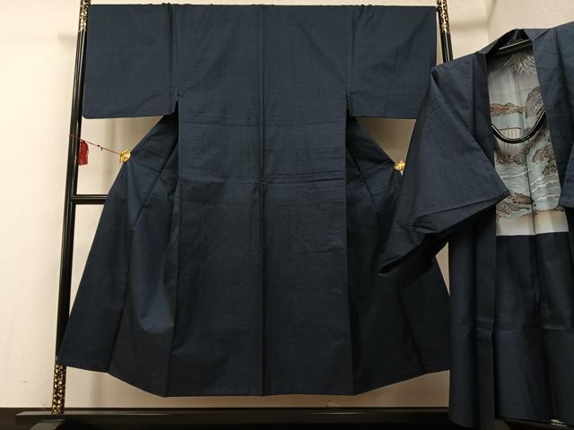 平和屋着物●男性　本場大島紬　アンサンブル　100亀甲　総詰め　正絹　逸品　AABF6958ph