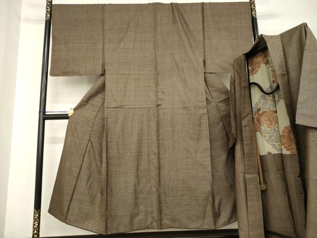 平和屋着物●男性　本場大島紬　アンサンブル　120亀甲　総詰め　正絹　逸品　AABF7046ck