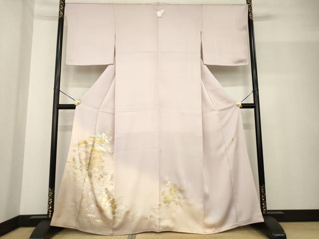 平和屋着物●金彩友禅　卓越技能者・名工・和田光正　色留袖　風景文　金銀彩　正絹　逸品　未使用　AABF8163ck