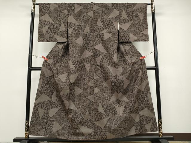 平和屋着物●本場大島紬　7マルキ　切嵌吉祥花文　正絹　逸品　CABC2251ut