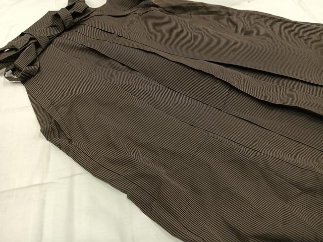 平和屋着物＊夏物　男性　行灯袴　縞　正絹　逸品　AABF5674fy