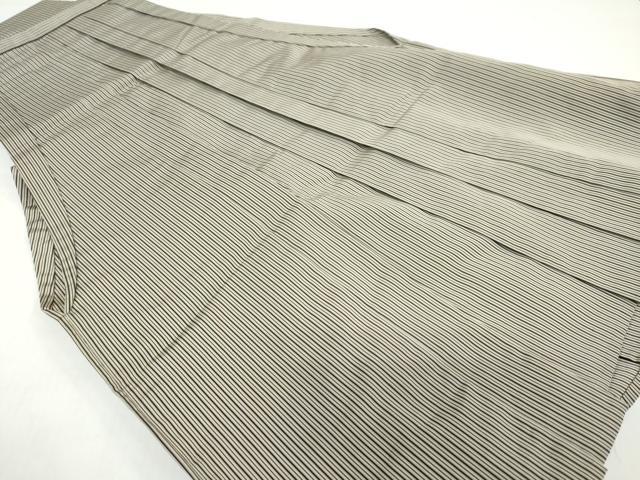 平和屋着物●男性　馬乗り袴　縞　正絹　逸品　DABB0908ud