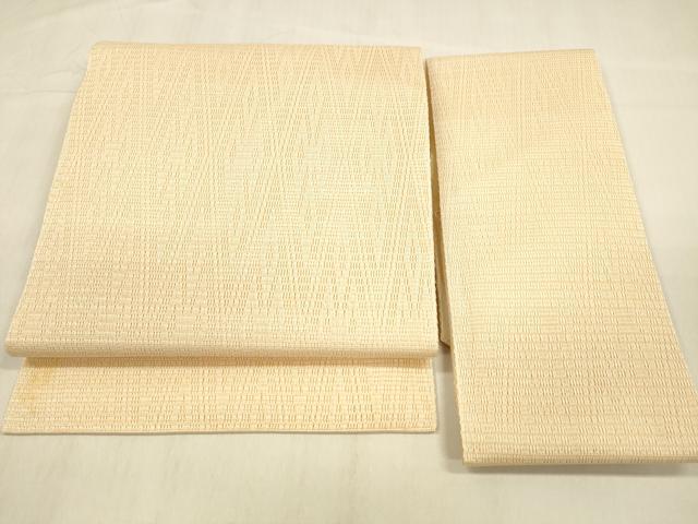 平和屋着物＊夏物　人間国宝　北村武資　羅　つけ帯　菱文　正絹　逸品　DABB3813cm