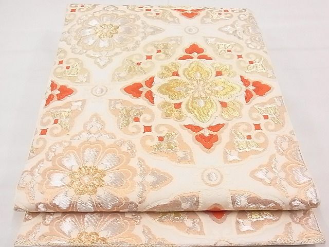 平和屋着物◎六通柄　本袋帯　唐織　天平華文　金銀糸　逸品　BAAE1314ns