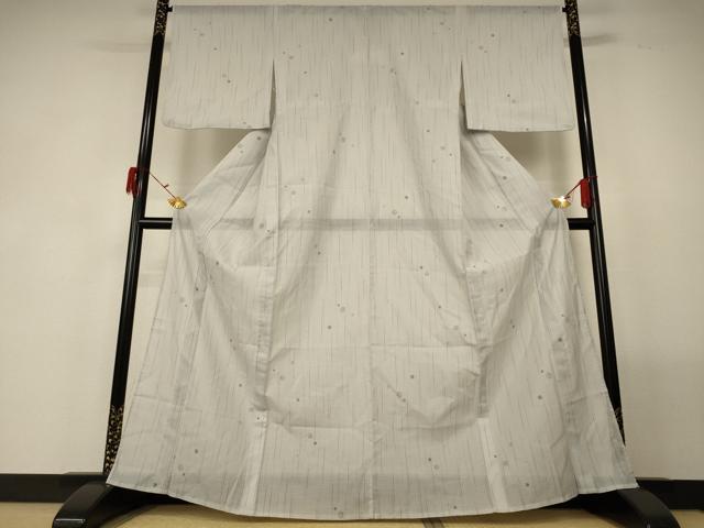 平和屋の平和屋着物＊夏物 小紋 紗 丸文 洗える着物 AABF9512jd｜アングル2