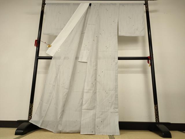平和屋の平和屋着物＊夏物 小紋 紗 丸文 洗える着物 AABF9512jd｜アングル3