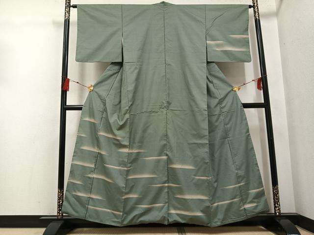 平和屋着物●本場大島紬　訪問着　カタス7マルキ　霞文　正絹　逸品　AABG0451ph