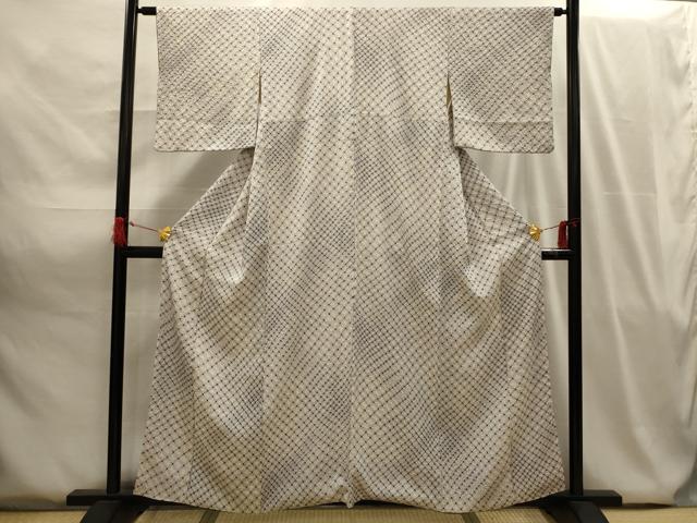 平和屋着物■上質な小紋　変わり七宝文　正絹　逸品　AABG8094sx