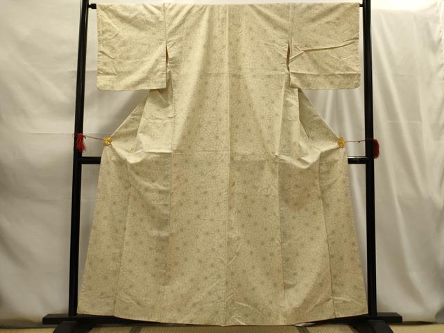 平和屋着物■上質な紬 むじな菊 正絹 逸品 AABG8096sx
