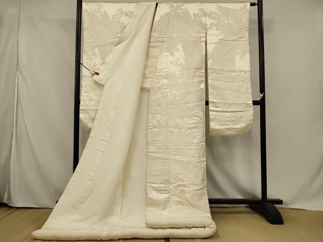 平和屋の平和屋本店●白打掛　白無垢　和装　婚礼　結婚式　花嫁　神社挙式　唐織　鳳凰草花文　逸品　AABJ5804ou｜アングル2