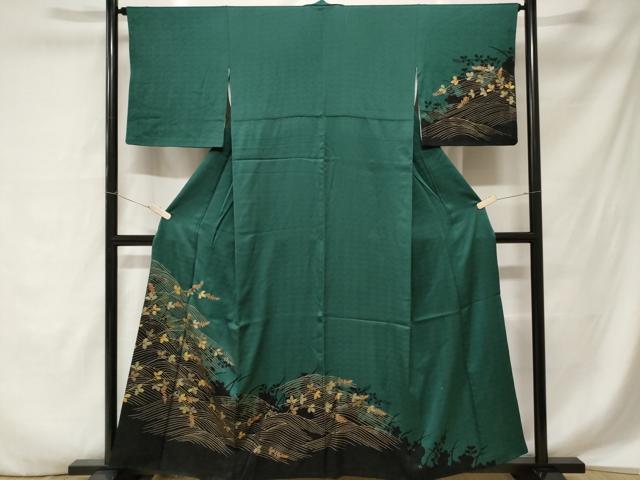 平和屋着物■訪問着　立波枝萩シルエット　金彩　正絹　逸品　CABA7320ev