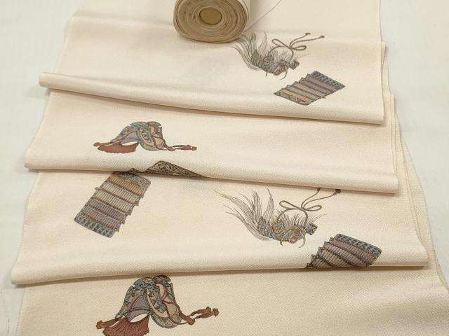 平和屋着物▼小紋　反物　着尺　鎧縅　兜　浜ちりめん　逸品　未使用　DABB6038we...