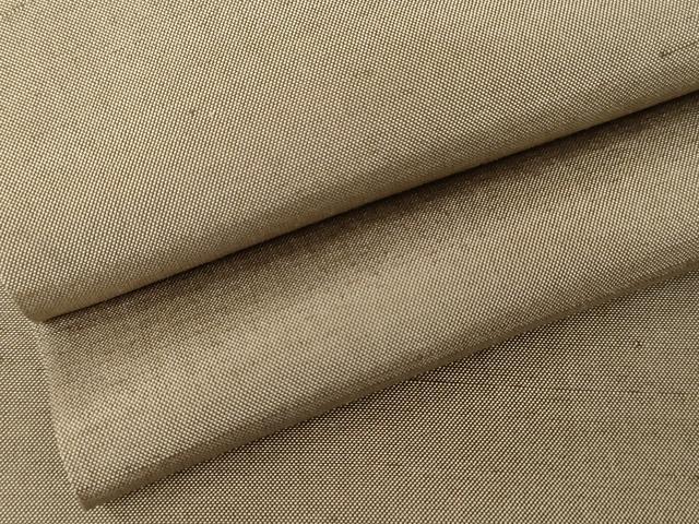 平和屋着物●男性　紬　色無地　生壁色　キングサイズ　正絹　逸品　AABF9078cs