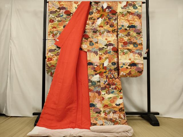 平和屋の平和屋本店●色打掛　和装　婚礼　結婚式　花嫁　神社挙式　唐織　鳳凰草花文　金銀糸　逸品　AABJ5806ou｜アングル2