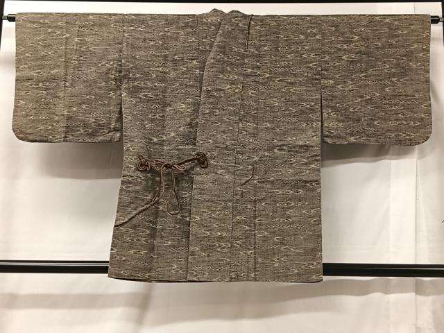 平和屋着物＃道中着 紬地 抽象文様 正絹 逸品 CABC2874ua