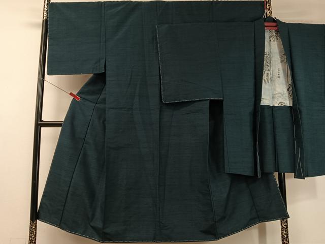 平和屋着物●男性　紬　アンサンブル　網代織　正絹　逸品　未使用　CABC9776vp