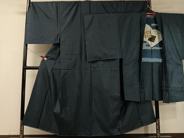 平和屋着物●男性　本場大島紬　アンサンブル　100亀甲　総詰め　正絹　逸品　未使用　CABC9796vp