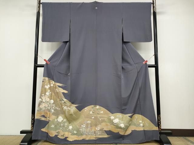 Rakuten - 平和屋着物●豪華色留袖　駒刺繍　草花文　金彩　正絹　逸品　CABD0139ut