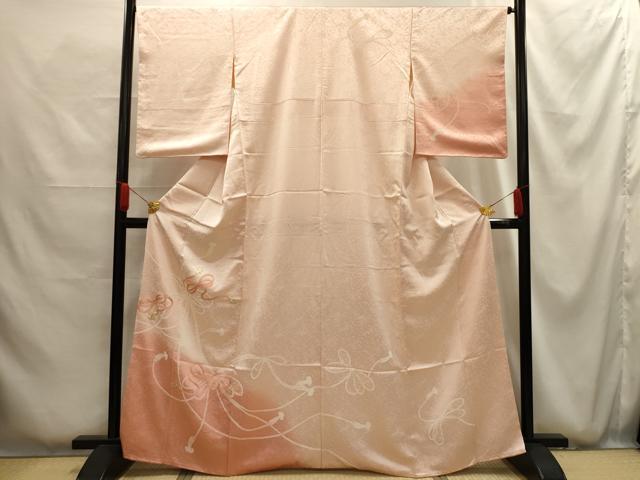 Uramono - 平和屋着物■訪問着　駒刺繍　結び紐文　暈し染め　正絹　逸品　AABG1202sx