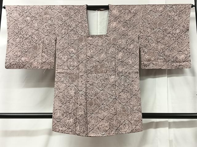 平和屋着物＃道行コート　更紗花文　正絹　逸品　CABC3045ua