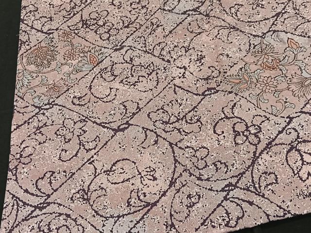 平和屋着物＃道行コート　更紗花文　正絹　逸品　CABC3045ua