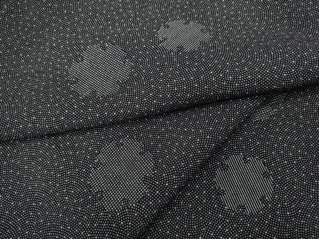 Full-Length Under-Kimono - 平和屋着物●江戸小紋　雪輪文　鮫小紋柄　正絹　逸品　CABD0226ut