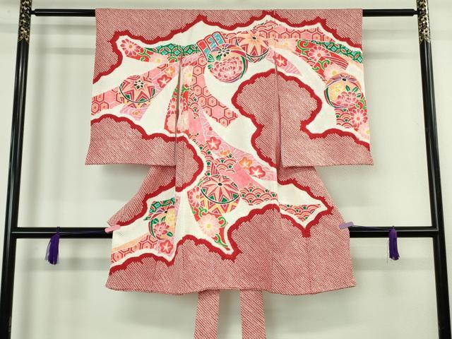 平和屋本店[]極上　お宮参り　女の子　祝着　産着　初着　のしめ　絞り　束ね熨斗毬文　逸品　DZAB4487kh6
