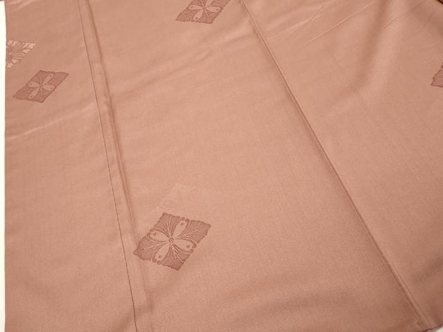 Kimono - 平和屋着物■上質な小紋　菱文　蝶　正絹　逸品　DABB8828cd