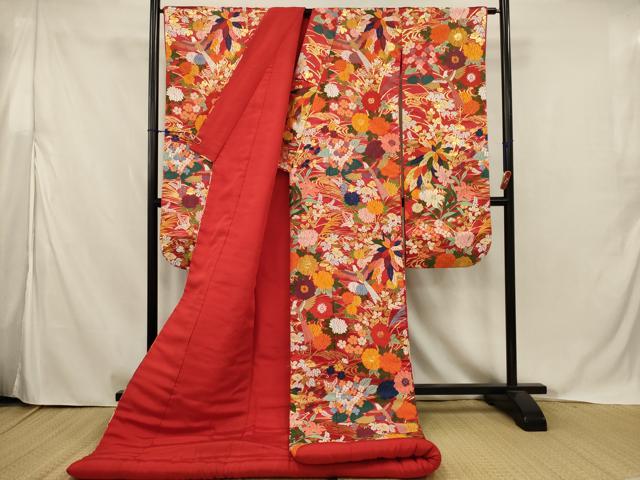 平和屋の平和屋本店●色打掛　和装　婚礼　結婚式　花嫁　神社挙式　唐織　花鳥文　金糸　逸品　AABJ5808ou｜アングル2