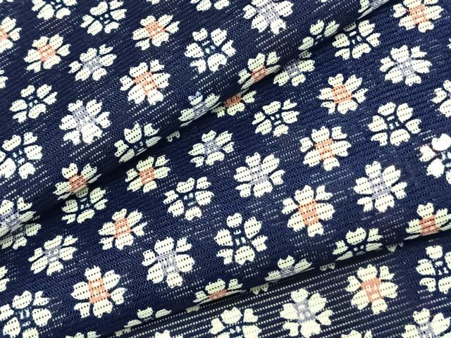 平和屋着物＊夏物 小紋 絽 花尽くし 洗える着物 AAAY3440fy