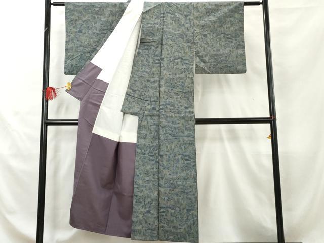 平和屋着物■上質な紬 樹林文 正絹 逸品 AAAZ2445cs