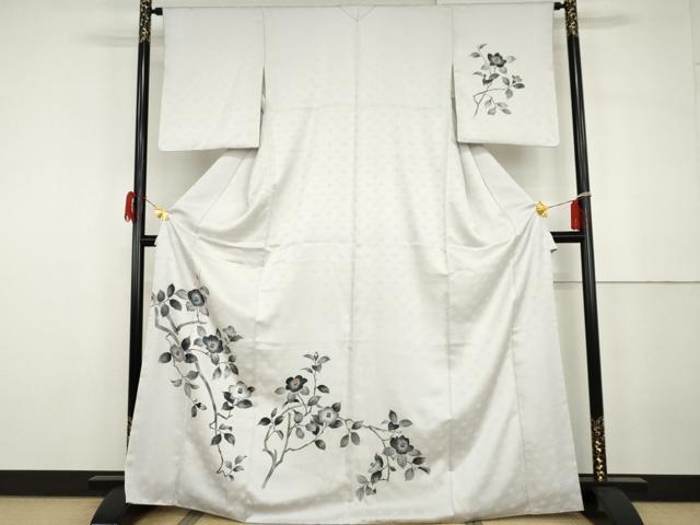 Full-Length Under-Kimono - 平和屋着物●洗える最高級着物　＜英＞はなぶさ謹製　訪問着　枝花文　椿　洗える着物　AABG9929cs