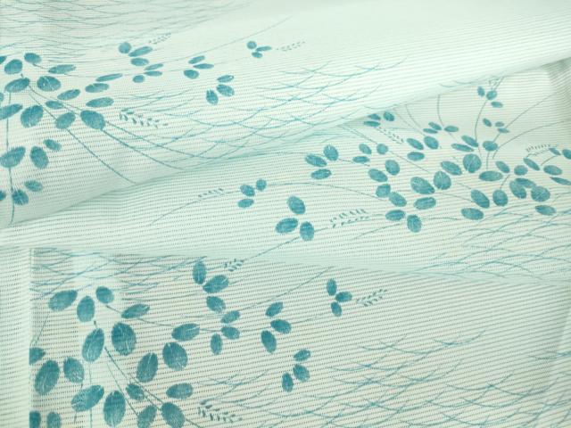 平和屋着物＊夏物 小紋 絽 萩文 洗える着物 DAAV5095az