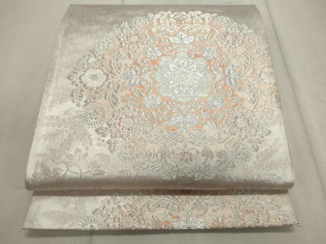 平和屋着物◎六通柄袋帯 唐織 正倉院花文 銀糸 正絹 逸品 CAAV4346in heiwaya-10856962 平和屋 パッケージ画像
