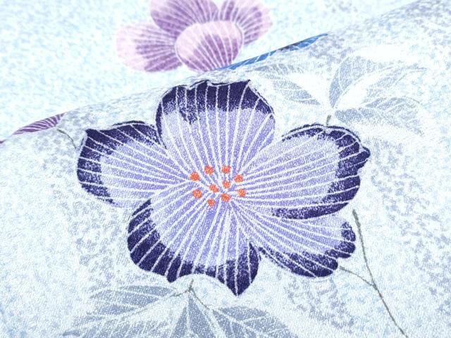 平和屋着物■小紋　草花文　洗える着物　CABF1787th