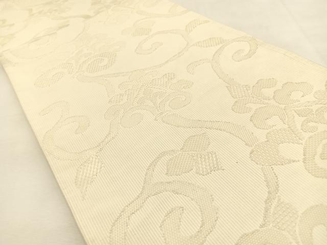 平和屋の平和屋着物◎両面 全通柄袋帯 花唐草文 正絹 逸品 BAAS6587hj｜アングル3