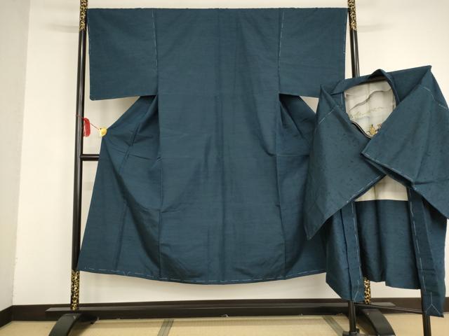 平和屋着物■男性 紬 アンサンブル 褐返色 正絹 逸品 未使用 AAAQ3827ja