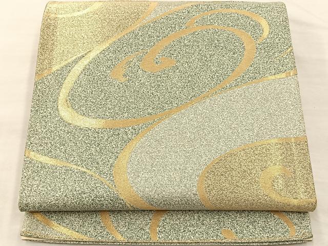 平和屋着物◎西陣 六通柄袋帯 光琳水 金糸 正絹 逸品 BAAS1320je