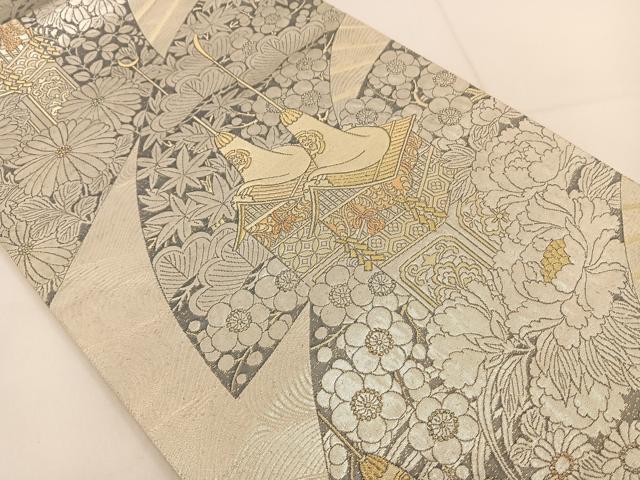 平和屋着物◎六通柄袋帯 夢華路 プラチナ箔 復重織 正絹 逸品 BAAT3589ui heiwaya-10796594 平和屋 サンプル画像2