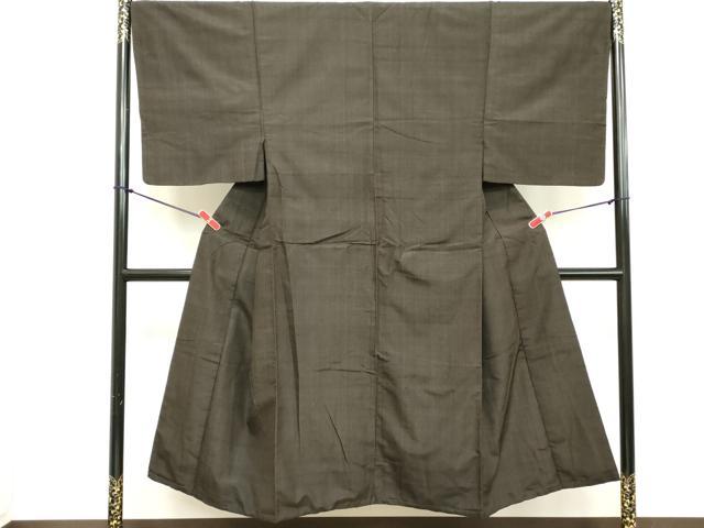 Other - 平和屋着物■男性　紬　格子　正絹　逸品　DABC4799cd
