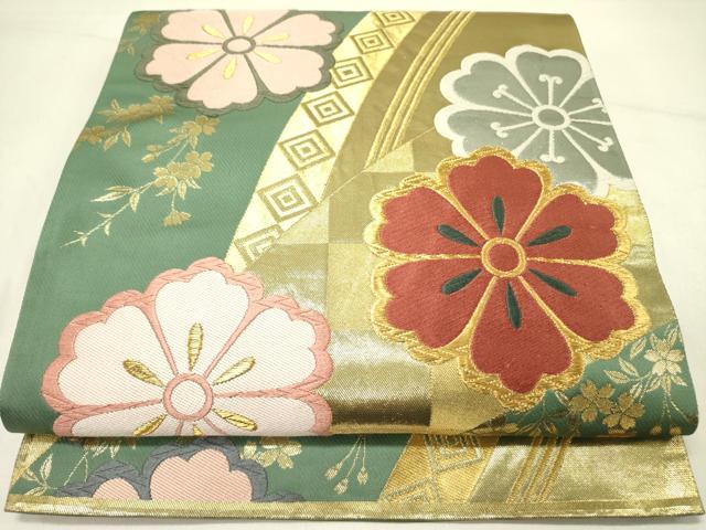 Other - 平和屋着物●全通柄袋帯　唐織　舞桜　金銀糸　正絹　逸品　DABE1041op