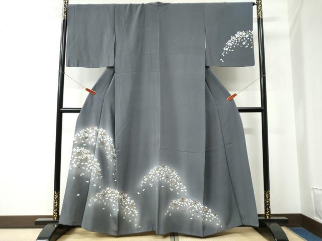 Kimono - 平和屋着物●訪問着　総刺繍　舞桜文　暈し染め　金糸　ますいわ屋扱い　正絹　逸品　CABC6780yc