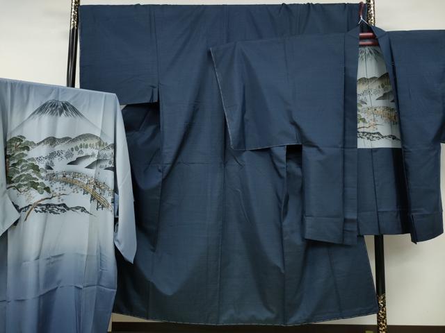 平和屋着物●男性 本場大島紬 アンサンブル 長襦袢セット 吉祥文 正絹 逸品 未使用 CABD0298ut