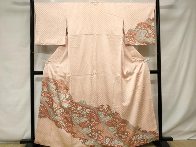平和屋着物■訪問着　絞り　辻が花　正絹　逸品　CABC0277ev