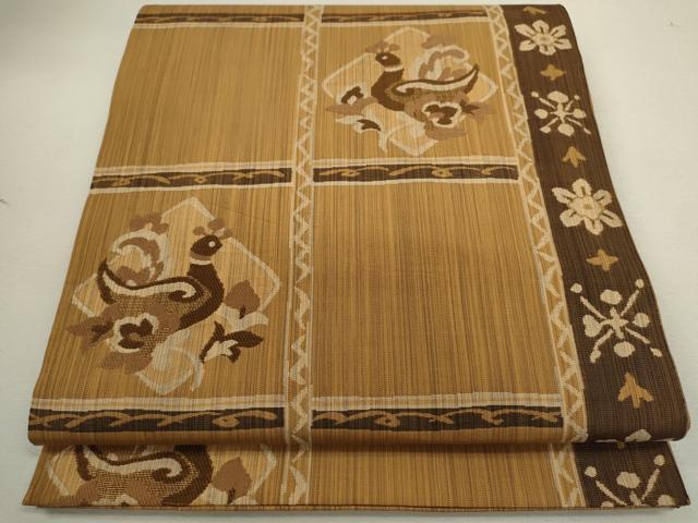 平和屋着物◎六通柄袋帯 丑竜 正絹 逸品 CABD0861ze