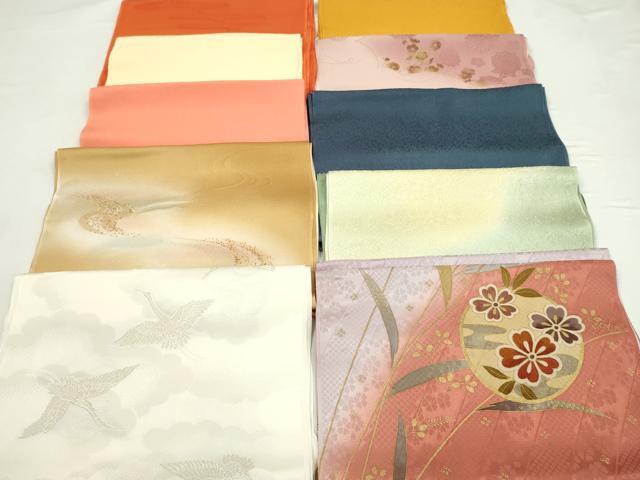 平和屋着物★和装小物　帯揚げ10枚セット　正絹　逸品　CABD8404ju